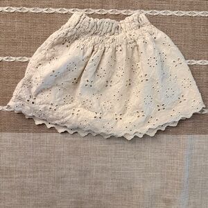 Zara Cream Eyelet Skirt for Kids
